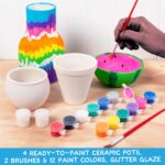 Made By Me Paint Your Own Ceramic Pottery, Fun Ceramic Painting Kit for Kids, Paint Your Own Ceramic Pottery Dish, Flower Pot, Vase & Bowl, Great Staycation Activity for Kids Ages 6, 7, 8, 9, Multi - Image 6
