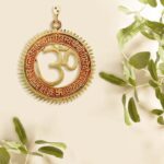 GURU JEE™ Brass Om Religious Wall Decor With Gayatri Mantra Brass Wall Hanging Om with Embeded Gayatri Mantra Decorative Showpiece for Home Temple Mandir Office (5 Inch) - Image 6