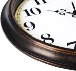 Wall Clock Battery Operated Silent Non-Ticking Vintage Wall Clocks for Kitchen, School, Living Room (12Inch, Bronze) - Image 8