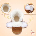 L-RUN Baby Boots for Infant Toddler Boys Girls Ankle Warm Suede Plush Lining House Slippers Little Kids Winter Shoes for Indoor Outdoor Walking - Image 5