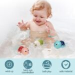 SEPHIX Bath Toys for Toddlers 1-3, Cute Swimming Turtle Bath Toys for 1 2 Year Old Boy Girl Gifts, Water Pool Toys for Baby Toddler Toys Age 1-4, Wind-up Infant Bathtub Toys, 3 Pack - Image 3