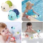 SEPHIX Bath Toys for Toddlers 1-3, Cute Swimming Turtle Bath Toys for 1 2 Year Old Boy Girl Gifts, Water Pool Toys for Baby Toddler Toys Age 1-4, Wind-up Infant Bathtub Toys, 3 Pack - Image 6