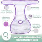 wegreeco Washable Reusable Premium Female Dog Diapers, Medium Large Small Dog Doggie Puppy & Doggy Diapers Female,Period Panties in Heat (Pack of 3, Medium) - Image 6