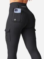 YEOREO CoreFlex Workout Cargo Leggings with Pockets for Women Hidden Scrunch Butt Lifting Leggings Gym Yoga Pants - Image 6