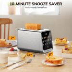 Keenstone Toaster 2 Slice, Digital Smart Toaster with TouchScreen, Dual Control Panel, Single Slot Toasting, Timer, Reheat & Defrost for Bagels, Bread, Waffles, Stainless Steel Kitchen Essentials - Image 9