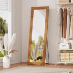 Full Length Mirror,71x32 Inch Full Length Mirror Wall Mounted,Vertical Hanging,Leaning Standing for Bedroom,Living Room,Rectangular Wooden Frame,Walnut Color. - Image 7