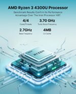 ACEMAGIC K1 Mini PC AMD Ryzen 4300U 16GB DDR4 1TB SSD Mini Computers (Turbo 3.7GHz), Win 11 Pro Radeon 4K Triple Display Desktop Computers 3.2USB-C Max 28W, VESA GbE/WiFi/BT Education/Business Office - Image 3