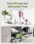 Immersion Blender 5 in 1 Hand Blender, Abuler 1000W Hand Mixer Stick,12 Speed Handheld Blender 304 Stainless Steel with 600ml Mixing Beaker, 500ml Chopper, Whisk and Milk Frother for Soup, Baby Food - Image 9