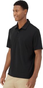 Hanes Mens Moves Performance Polo, Short Sleeve Polo Shirt for Men, Moisture-Wicking - Image 4