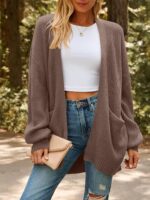 LILLUSORY Womens Oversized Cardigans Soft Knit Cardigan Sweater with Pockets - Image 3