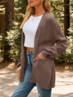 LILLUSORY Womens Oversized Cardigans Soft Knit Cardigan Sweater with Pockets - Image 4