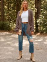 LILLUSORY Womens Oversized Cardigans Soft Knit Cardigan Sweater with Pockets - Image 7