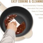 Dezin Electric Cooker, 2L Non-Stick Sauté Pan, Rapid Noodles Cooker, Mini Pot for Steak, Egg, Fried Rice, Ramen, Oatmeal, Soup with Power Adjustment, College Dorm Room Essential - Image 6