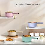 Dezin Electric Cooker, 2L Non-Stick Sauté Pan, Rapid Noodles Cooker, Mini Pot for Steak, Egg, Fried Rice, Ramen, Oatmeal, Soup with Power Adjustment, College Dorm Room Essential - Image 8