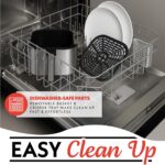 Gourmia Air Fryer - 8 Qt Extra Large Capacity, FryForce360º, Digital Display with 12 Presets, Roast, Bake, Broil, Dehydrate, Dishwasher Safe Accessories, Stainless Steel - Image 8