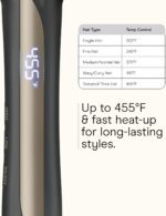 Infiniti PRO CONAIR Tourmaline Ceramic 1 ¼-Inch Flat Iron Digital Hair Straightener, 1 ¼-Inch Flat Iron to Straighten or Curl, 5 Heat Settings, for All Hair Types and Textures, Dark Gray - Image 5