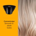 Conair Hair Dryer Style & Shine Natural Crystal Collection, 1875W Hairdryer, 3 Heat Settings, 2 Speeds, Blow Dryer with Concentrator Attachment, Ionic & Hematite-Infused Ceramic Technology, Black - Image 9