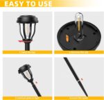 DERAYSION 12 Pack Solar Lights Outdoor, Solar Pathway Lights Auto On/Off Waterproof Garden Landscape Lighting for Path, Yard, Walkway, Driveway Decor - Image 8