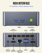 GMKtec Mini PC Intel i5-12450H(Turbo 4.4 GHz) 32GB DDR4 1TB M.2 NVMe SSD Intel i226v Mini Computers, USB 3.2, Type-C/WiFi 6, BT5.2, RJ45 2.5G/ 4K Triple Display Desktop PC - Image 7