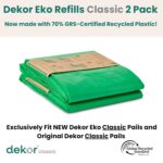 Diaper Dekor CLASSIC Diaper Pail Refills 2 Count Unscented Exclusive End-of-Liner Marking Quick & Easy to Replace Most Economical Refill System for Original and Eko Style Pails - Image 4