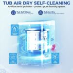 Nictemaw Portable Washing Machine, 20Lbs Capacity Full-Automatic Portable Washer Machine, 2.8Cu.ft Compact Laundry Machine with Drain Pump, 10 Programs & 8 Water Levels for Apartment Dorm RV - Image 8