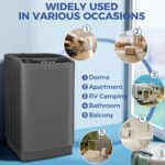 Nictemaw Portable Washing Machine, 20Lbs Capacity Full-Automatic Portable Washer Machine, 2.8Cu.ft Compact Laundry Machine with Drain Pump, 10 Programs & 8 Water Levels for Apartment Dorm RV - Image 9