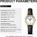 LN LENQIN Womens Watch Analog Quartz Waterproof Ladies Watches for Women Easy Read Women's Wrist Watches with Leather Strap Luminous Dial - Image 9