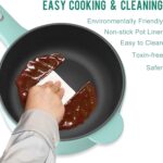 Dezin Electric Cooker, 2L Non-Stick Sauté Pan, Rapid Noodles Mini Pot for Steak, Egg, Fried Rice, Ramen, Oatmeal, Soup with Power Adjustment, College Dorm Room Essential - Image 6