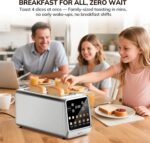 Keenstone Toaster 4 Slice, Digital Smart Toaster with TouchScreen, Memory Function, Single Slot Toasting, Timer, Reheat & Defrost for Bagels, Bread, Waffles, Muffin, Stainless Steel Kitchen Essentials - Image 10