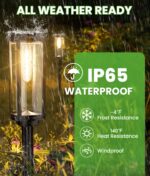 Bright Solar Pathway Lights Outdoor, 8 Pack Solar Powered Garden Lights Waterproof IP65, Auto On/Off Outdoor Light for Lawn Patio Walkway Driveway Decor Landscape Lighting - Image 7