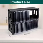 Alavisxf Stackable CD Storage Rack - 2 Pack ABS Organizer Holds 40 Slim CD Cases, Ideal for Home, Office, Music Room - Image 3