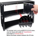 Alavisxf Stackable CD Storage Rack - 2 Pack ABS Organizer Holds 40 Slim CD Cases, Ideal for Home, Office, Music Room - Image 4