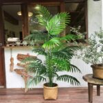 4ft 2pcs Large Artificial Plants Fake Palm Tree Tropical Palm Leaves Faux Palm Plants Tall Tree Indoor Real Touch Plastic Monstera Leaves for Home Garden Outdoor Office Decor (4ft/125cm-2pcs) - Image 3