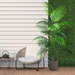 4ft 2pcs Large Artificial Plants Fake Palm Tree Tropical Palm Leaves Faux Palm Plants Tall Tree Indoor Real Touch Plastic Monstera Leaves for Home Garden Outdoor Office Decor (4ft/125cm-2pcs) - Image 8
