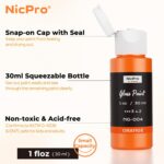 Nicpro 18 Colors Stained Glass Paint Set, 1oz / 30ml Waterproof Acrylic Enamel & Ceramic Glass Painting Kit for Arts on Transparent Wine Glasses Jars Windows with 6 Brushes & 1 Palette, Opaque Finish - Image 4