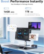 KAMRUI Pinova P1 Mini PC, AMD Ryzen 4300U Mini Computers (Beats N150/3500U, up to 3.7GHz), 16GB RAM 1TB M.2 SSD Micro Desktop PC Support Triple 4K Display| Dual WiFi | BT| Ethernet for Business Home - Image 5