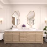 WEER Irregular Wall Mirror, 20x36 inch Gold Asymmetrical Wall Mounted Mirrors Decorative, Abstract Wavy Aluminum Alloy Frame for Bathroom, Bedroom, Living Room, Entryway - Image 3