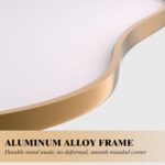 WEER Irregular Wall Mirror, 20x36 inch Gold Asymmetrical Wall Mounted Mirrors Decorative, Abstract Wavy Aluminum Alloy Frame for Bathroom, Bedroom, Living Room, Entryway - Image 4