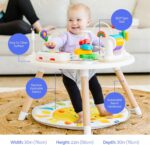 Move2Play 4-in-1 Baby Activity Center | Montessori-Inspired Design | 8 Interactive Toys | Tummy Time, Exersaucer & Toddler Table | Shower Gift | Essential | Must Have for 3, 6, 12 Month Old (Sun) - Image 4