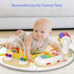 Move2Play 4-in-1 Baby Activity Center | Montessori-Inspired Design | 8 Interactive Toys | Tummy Time, Exersaucer & Toddler Table | Shower Gift | Essential | Must Have for 3, 6, 12 Month Old (Sun) - Image 7