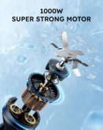 Sangcon 1000W Smoothie Blender for Kitchen, Blenders for Smoothies with (3) Cups (2) Spout Covers (1) Storage Cap (1) To-Go Cap, Portable Blender for Shakes, Ice Crushing, Frozen Drinks, Spices - Image 4