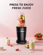 Sangcon 1000W Smoothie Blender for Kitchen, Blenders for Smoothies with (3) Cups (2) Spout Covers (1) Storage Cap (1) To-Go Cap, Portable Blender for Shakes, Ice Crushing, Frozen Drinks, Spices - Image 5