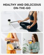 Sangcon 1000W Smoothie Blender for Kitchen, Blenders for Smoothies with (3) Cups (2) Spout Covers (1) Storage Cap (1) To-Go Cap, Portable Blender for Shakes, Ice Crushing, Frozen Drinks, Spices - Image 10