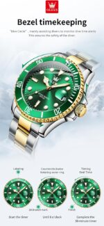 OLEVS Luxury Watches for Men Big Face Stainless Steel Business Dress Analog Quartz Watch with Day Waterproof Luminous Mens Wrist Watch - Image 8