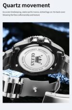 OLEVS Luxury Watches for Men Big Face Stainless Steel Business Dress Analog Quartz Watch with Day Waterproof Luminous Mens Wrist Watch - Image 9