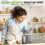 NutriChef 3-Quart Stainless Steel Soup Pot - 18/8 Food Grade Heavy Duty Cookware, Stock Pot, Stew Pot, Simmering Pot Kitchenware w/See Through Lid, Dishwasher Safe, For Induction Gas Ceramic Cooktops - Image 7