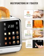 Keenstone Toaster 4 Slice, Digital Smart Toaster with TouchScreen, Dual Control Panel, Single Slot Toasting, Timer, Reheat & Defrost for Bagels, Bread, Waffles, Stainless Steel Kitchen Essentials - Image 4