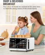 Keenstone Toaster 4 Slice, Digital Smart Toaster with TouchScreen, Dual Control Panel, Single Slot Toasting, Timer, Reheat & Defrost for Bagels, Bread, Waffles, Stainless Steel Kitchen Essentials - Image 8