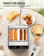 Keenstone Toaster 4 Slice, Digital Smart Toaster with TouchScreen, Dual Control Panel, Single Slot Toasting, Timer, Reheat & Defrost for Bagels, Bread, Waffles, Stainless Steel Kitchen Essentials - Image 9
