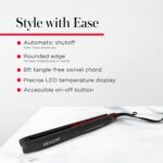 REVLON Smoothstay 1 Inch Hair Straightener - Coconut Oil Infused Flat Iron Helps Enhance Shine & Smoothness, Reduces Frizz, Sleek Straight Hair - Image 7